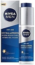 Fragrances, Perfumes, Cosmetics Anti-Aging Moisturizing Face Gel - Nivea Men Anti-Age Hyaluron Hydro Gel