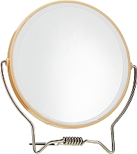 Double-Sided Vanity Mirror, 13 cm, beige - Titania — photo N1