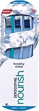 Set - Sensodyne Nourish Healthy White Soft Toothbrush Set (toothbrush/3pcs) — photo N1