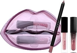 Fragrances, Perfumes, Cosmetics Set - Huda Beauty Matte & Cream Lip Set Provocateur & Muse (l/pen/1.2g + lipstick/1.9ml + lipstick/1.5ml)