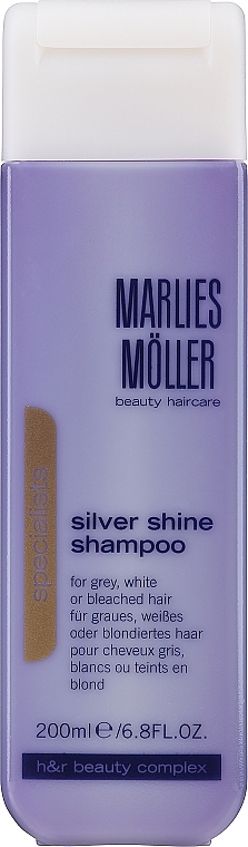 Anti-Yellow Shampoo for Blonde Hair - Marlies Moller Specialist Silver Shine Shampoo — photo N4
