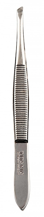 Slanted Narrow Tweezers, 8 cm, 1071/B - Titania — photo N1