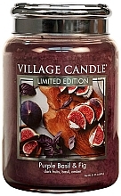 Fragrances, Perfumes, Cosmetics Scented Candle in Jar - Village Candle Purple Basil & Fig Glass Jar