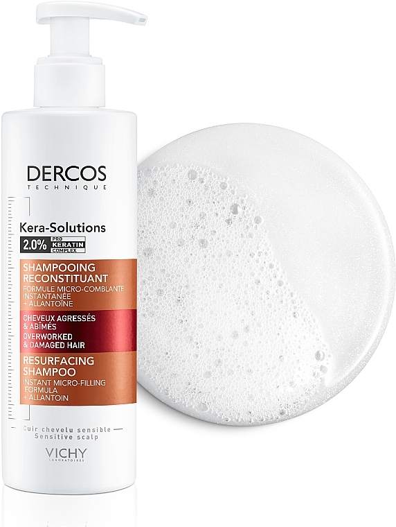 Weak & Damaged Hair Shampoo - Vichy Dercos Kera-Solutions Shampooing Reconstituant — photo N8