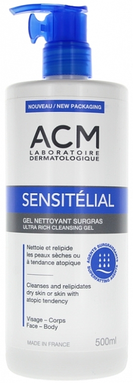 Cleansing Body Gel - ACM Laboratoires Sensitelial Gel Nettoyant Surgras — photo N2