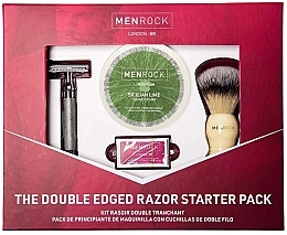 Fragrances, Perfumes, Cosmetics Set - Men Rock Double Edged Razor Starter Pack Sicilian Lime (razor + brush + blades/5pcs + sh/cr/100ml)