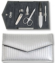 Fragrances, Perfumes, Cosmetics Manicure Set "Carbon", 4 tools - Credo Solingen Luxurious Manicure Set