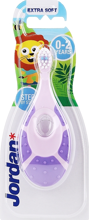 Baby Toothbrush 'Step by Step', 0-2 years, purple - Jordan Step By Step Extra Soft — photo N1