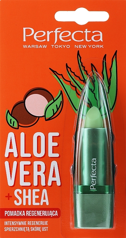 Regenerating Aloe Vera & Shea Butter Lip Balm - Perfecta Aloe Vera + Shea Lip Balm — photo N1