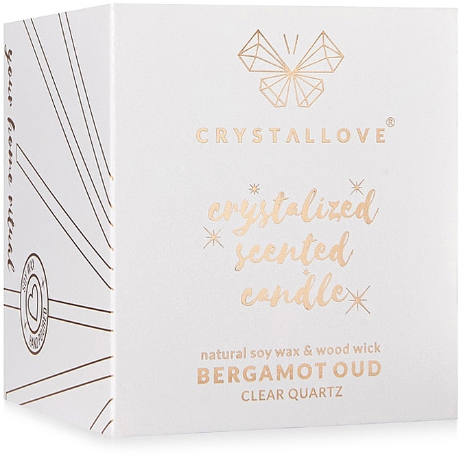 Rock Crystal, Bergamot & Oud Soy Candle - Crystallove Soy Candle with Rock Crystal Bergamot Oud — photo N9