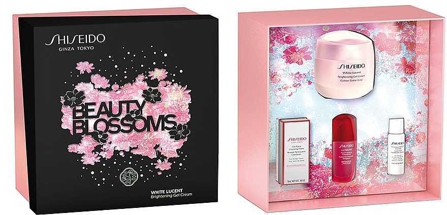 Set - Shiseido White Lucent Beauty Blossoms Holiday Kit (f/cr/50ml + f/foam/5ml + f/softner/7ml + conc/10ml) — photo N1