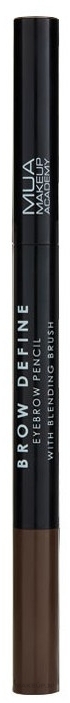 Brow Pencil - MUA Brow Define Eyebrow Pencil With Blending Brush — photo Dark Brown