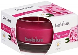 Fragrances, Perfumes, Cosmetics Scented Candle in Glass "Peony", 50/80 mm - Bolsius True Scents Candle