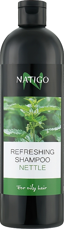 Refreshing Shampoo for Oily Hair 'Nettle' - Natigo Refreshing Shampoo — photo N3