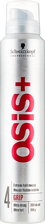 Ultra Strong Hold Hair Mousse - Schwarzkopf Professional Osis style Grip Super Hold Haarmousse — photo N3