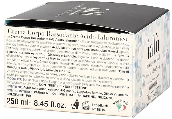 Firming Body Cream with Hyaluronic Acid - La Dispensa Ialu — photo N2