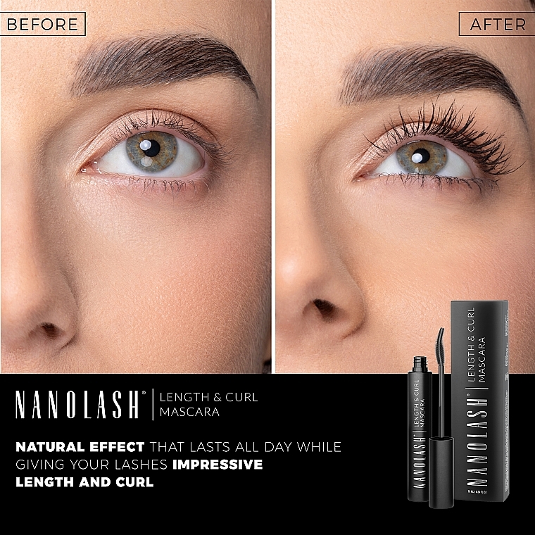 Mascara ‘Lengthening and Curling’ - Nanolash Length & Curl Mascara — photo N2