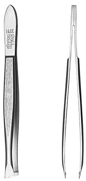 Slanted Tweezers, 9 cm - Nippes Solingen Tweezer 37R — photo N1