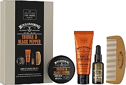 Fragrances, Perfumes, Cosmetics Scottish Fine Soaps Thistle & Black Pepper (brd/balm/95ml + f/wash/75ml + brd/oi/30ml + comb) - Set