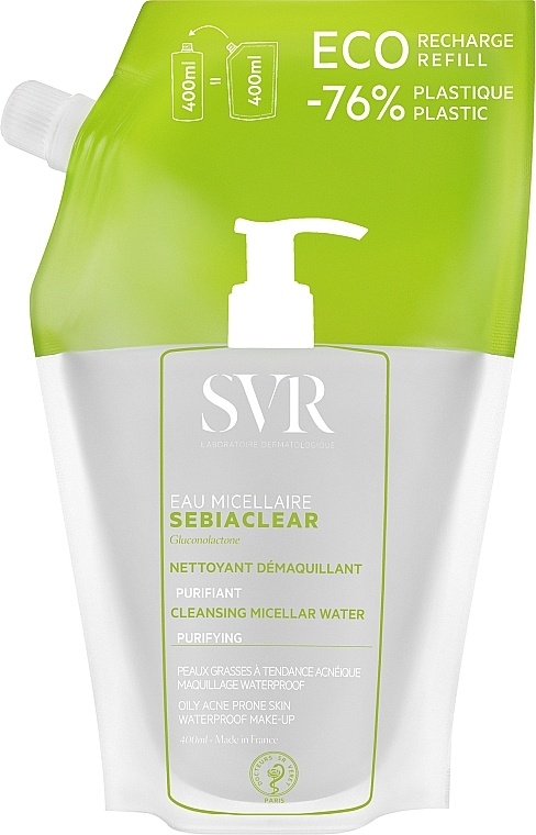 Cleansing Micellar Water - SVR Sebiaclear Purifying Cleansing Water (doypack) — photo N2