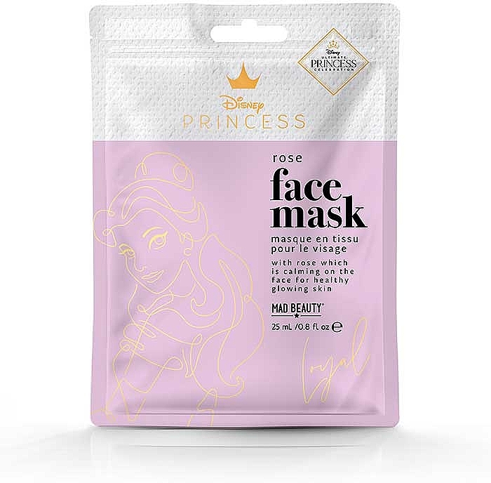 Face Mask - Mad Beauty Disney Ultimate Princess Bella Facial Mask Rose — photo N1