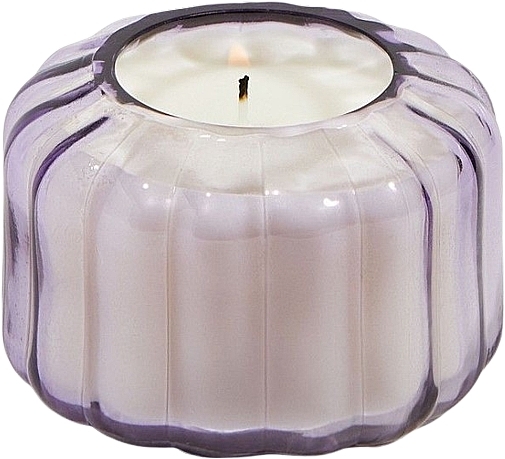 Salty Iris Scented Candle - Paddywax Ripple Glass Candle Salted Iris — photo N1