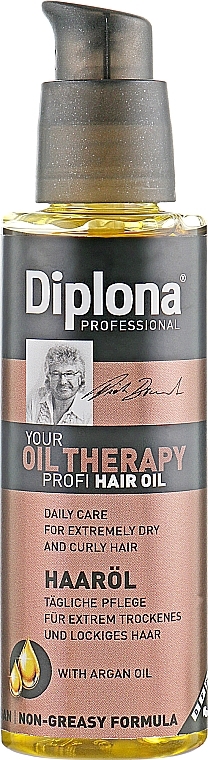 Fluid with Argan Oil for Very Dry Brittle Hair - Diplona Professional Oil Therapy Oil — photo N1