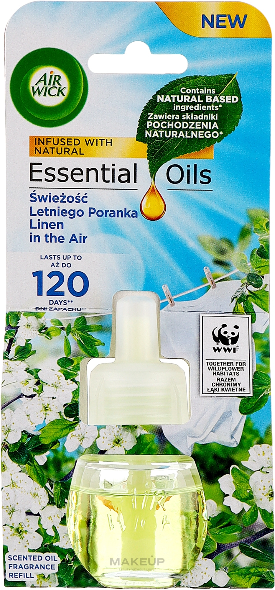 Summer Morning Freshness Air Freshener Refill - Air Wick Essential Oils Electric Linen in the Air — photo 19 ml