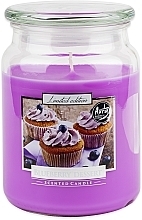 Fragrances, Perfumes, Cosmetics Scented Candle in Jar 'Blueberry Dessert' - Bispol Limited Edition Scented Candle Blueberry Dessert