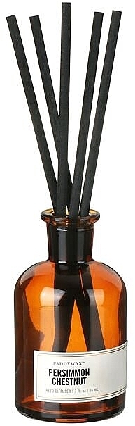 Fragrance Diffuser - Paddywax Apothecary Glass Reed Diffuser Persimmon & Chestnut — photo N2