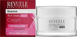 Rich Night Cream - Revuele Bioactive Skincare 3D Hyaluron Rich Vitality Night Cream — photo N2