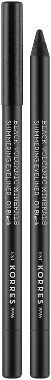 Eyeliner - Korres Black Volcanic Minerals Professional Shimmering Eyeliner — photo N1