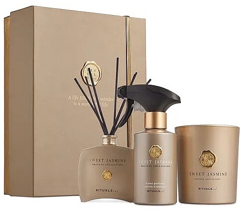 Set - Rituals Private Collection Sweet Jasmine (diff/100ml + h/parf/250ml + candle/360g) — photo N1