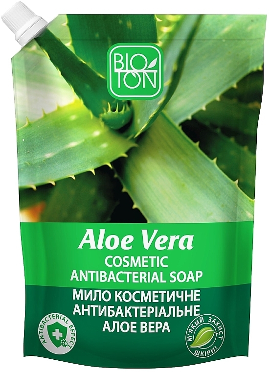 Antibacterial Aloe Soap - Bioton Cosmetics Aloe Liquid Soap (doy-pack)  — photo N3