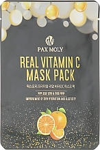 Fragrances, Perfumes, Cosmetics Vitamin C Sheet Mask - Pax Moly Real Vitamin C Mask Pack