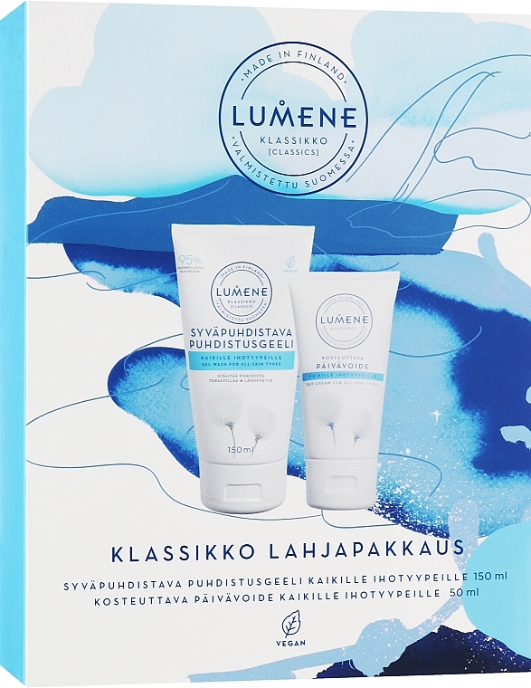 Set - Lumene Klassikko Gift Box (f/gel/150ml + f/cr/50ml) — photo N1