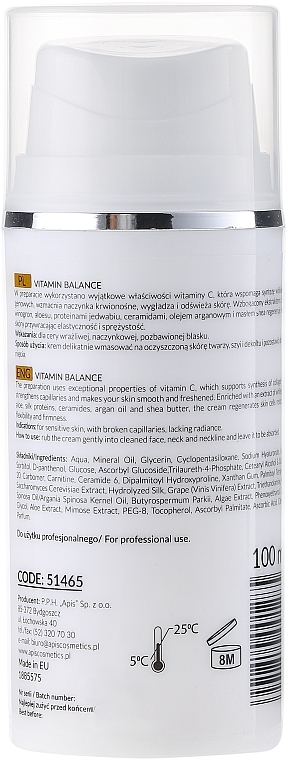 Vitamin C & White Grape Face Cream - APIS Professional Vitamin Balance Cream With Vitamin C and White Grapes — photo N5