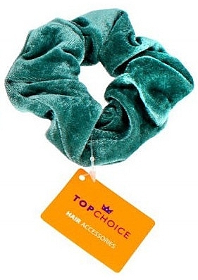 Velour Hair Scrunchie, 25808, green - Top Choice — photo N1