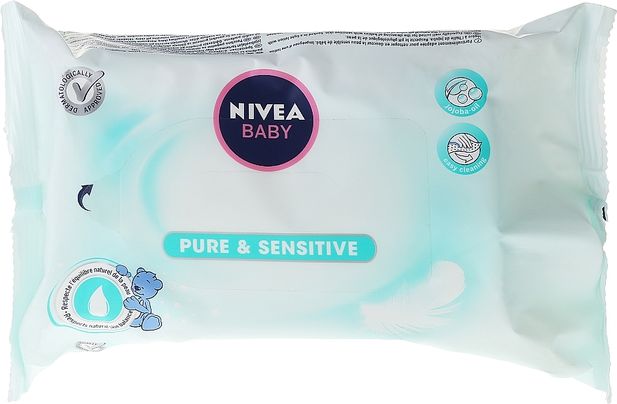 Baby Wet Wipes - NIVEA Baby Pure & Sensitive Cleansing Wipes — photo N1