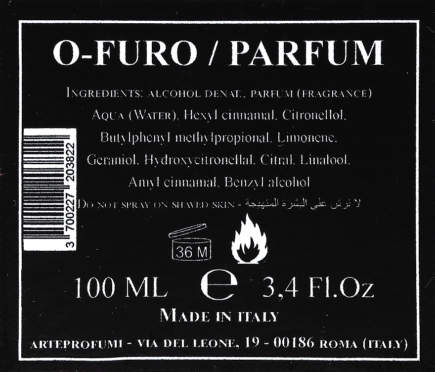 Arte Profumi O-Furo - Perfume — photo N3