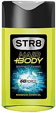 Fragrances, Perfumes, Cosmetics Shower Gel - Str8 6G Force Hair+Body Energizing Shower Gel