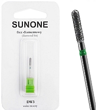 Fragrances, Perfumes, Cosmetics Diamond Nail Drill DW3 'Rounded Cylinder', rigid, green - Sunone Diamond Nail Drill