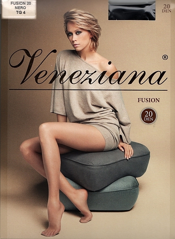 Tights for Women "Fusion 3D", 20 Den, Nero - Veneziana — photo N1