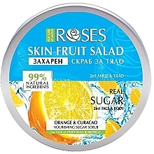 Fragrances, Perfumes, Cosmetics Face & Body Scrub "Orange & Curacao" - Nature of Agiva Roses Skin Fruit Salad Orange & Curacao Nourishing Sugar Scrub