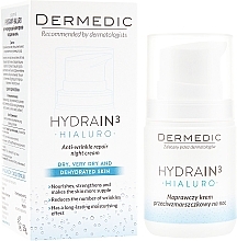 Fragrances, Perfumes, Cosmetics Regenerating Anti-Wrinkle Cream - Dermedic Hydrain 3 Hialuro Hydrating Night Cream