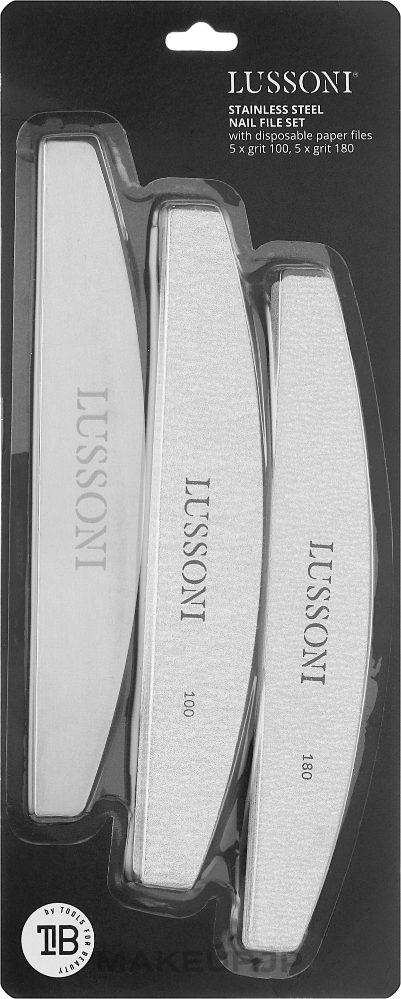 Disposable Nail File with Base Set - Lussoni Core Disposable Paper Files Set — photo 10 szt.