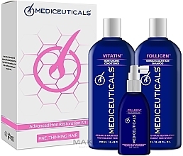 Fragrances, Perfumes, Cosmetics Set - Mediceuticals Advanced Hair Restoration Fine Thinning Hair (shm/250ml+cond/250ml+ser/125ml)