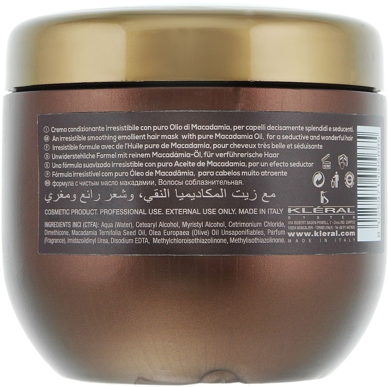 Macadamia Oil Silk Mask - Kleral System Olio Di Macadamia Silky Mask — photo N4