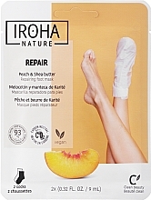 Fragrances, Perfumes, Cosmetics Foot Mask - Iroha Nature Repair Peach Socks Foot Mask
