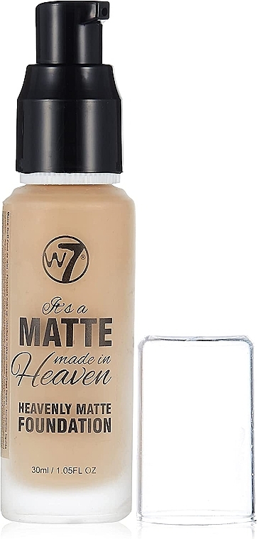 Matte Foundation - W7 It's a Matte Made in Heaven Heavenly Foundation — photo N2
